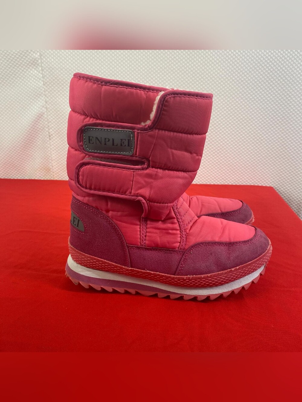 Enplei Women’s Pink Waterproof Winter Snow Boots Size EU 39 / US 8-8.5 Faux Fur